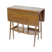 A Well-Crafted Arts & Crafts Oak Drop Leaf Side Table by Liberty & Co - Thumbnail 9