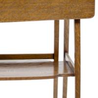 A Well-Crafted Arts & Crafts Oak Drop Leaf Side Table by Liberty & Co - Thumbnail 19