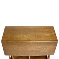 A Well-Crafted Arts & Crafts Oak Drop Leaf Side Table by Liberty & Co - Thumbnail 21