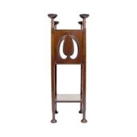 Shapland & Petter, Arts & Crafts Mahogany Plant Stand with Pierced Panels - Thumbnail 2