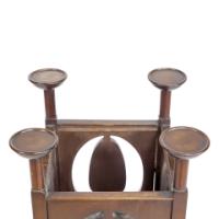 Shapland & Petter, Arts & Crafts Mahogany Plant Stand with Pierced Panels - Thumbnail 7