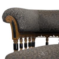 Bruce Talbert for Gillow & Co., Aesthetic Movement Ebonised & Parcel-Gilt Settee - Thumbnail 3