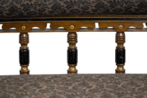 Bruce Talbert for Gillow & Co., Aesthetic Movement Ebonised & Parcel-Gilt Settee - Thumbnail 14
