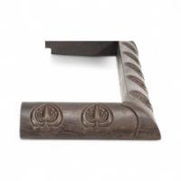 Arts & Crafts Cast Iron Fender with Delicate Seed Pods on Stems and Flower Heads - Thumbnail 4