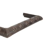 Arts & Crafts Cast Iron Fender with Delicate Seed Pods on Stems and Flower Heads - Thumbnail 6