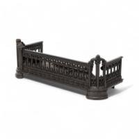 A Small Gothic Revival Cast Iron Fender with Pierced Trefoil Decoration - Thumbnail 2