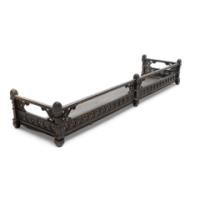 Dr. C. Dresser for Coalbrookdale, Aesthetic Movement Cast Iron Fire Fender