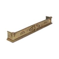 Arts & Crafts brass fender adorned with embossed floral decorations - Thumbnail 3