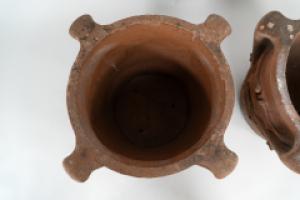 Archibald Knox. Liberty & Co., Rare & Original Pair of Terracotta Olaf Planters - Thumbnail 9
