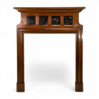 Thomas Jeckyll for Barnard Bishop & Barnard. Rare Aesthetic Movement Walnut Fire Surround
