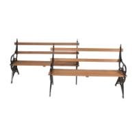 Coalbrookdale. Lily Pad Pair of Aesthetic Movement Cast Iron Garden Benches - Thumbnail 3