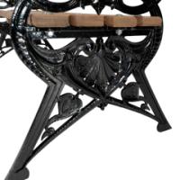 Coalbrookdale. Lily Pad Pair of Aesthetic Movement Cast Iron Garden Benches - Thumbnail 10