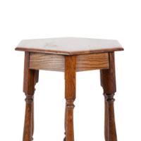 Liberty & Co. Arts & Crafts Oak side table with a hexagonal top - Thumbnail 11