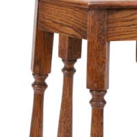 Liberty & Co. Arts & Crafts Oak side table with a hexagonal top - Thumbnail 12