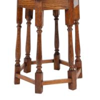 Liberty & Co. Arts & Crafts Oak side table with a hexagonal top - Thumbnail 14