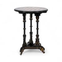 Bruce Talbert, made by Gillows & Co. An exceptional exhibition-quality Aesthetic Movement chess table  - Thumbnail 2