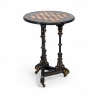 Bruce Talbert, made by Gillows & Co. An exceptional exhibition-quality Aesthetic Movement chess table  - Thumbnail 3