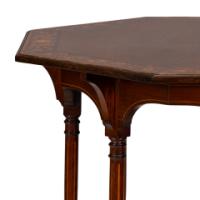 Stephen Webb, made by Collinson & Lock. Aesthetic Movement octagonal centre table with floral inlay - Thumbnail 20