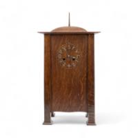 C. F. A. Voysey (1857–1941). Rare Arts & Crafts Oak mantel clock
