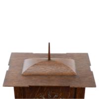 C. F. A. Voysey (1857–1941). Rare Arts & Crafts Oak mantel clock - Thumbnail 5