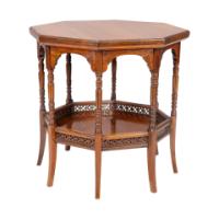 E. W. Godwin Attributed, Anglo-Japanese Rosewood Eight-Leg Table - Thumbnail 4
