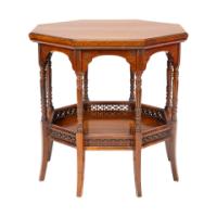 E. W. Godwin Attributed, Anglo-Japanese Rosewood Eight-Leg Table - Thumbnail 5
