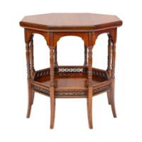 E. W. Godwin Attributed, Anglo-Japanese Rosewood Eight-Leg Table - Thumbnail 7