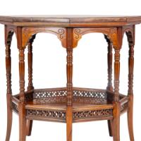 E. W. Godwin Attributed, Anglo-Japanese Rosewood Eight-Leg Table - Thumbnail 14
