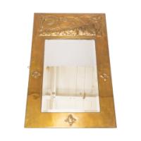 Margaret Gilmour, attributed. An Arts and Crafts Glasgow School brass mirror  - Thumbnail 3