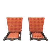 Lamb of Manchester. Rare pair of exhibition-quality Aesthetic Movement Ebonised Oak side chairs - Thumbnail 11