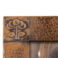 Arts & Crafts Hammered Copper Frame with Pre-Raphaelite Maiden - Thumbnail 8