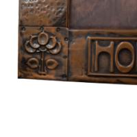 Arts & Crafts Hammered Copper Frame with Pre-Raphaelite Maiden - Thumbnail 11