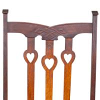 Liberty & Co. Attributed, Arts & Crafts Reclining Armchair with Carved Floral Details - Thumbnail 15