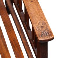 Liberty & Co. Attributed, Arts & Crafts Reclining Armchair with Carved Floral Details - Thumbnail 18