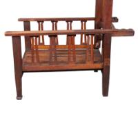 Liberty & Co. Attributed, Arts & Crafts Reclining Armchair with Carved Floral Details - Thumbnail 25