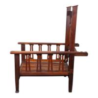 Liberty & Co. Attributed, Arts & Crafts Reclining Armchair with Carved Floral Details - Thumbnail 13