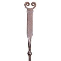 Thorton & Downer Attributed, Arts & Crafts Cotswold School polished steel hand wrought poker - Thumbnail 2