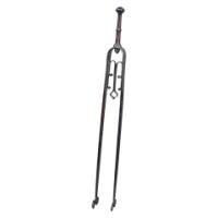 Thornton & Downer, Attributed. Arts and Crafts Cotswold School Hand-Wrought Steel Fire Tongs with Scroll Finials - Thumbnail 1