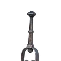 Thornton & Downer Attributed, Arts & Crafts Cotswold School Hand-Wrought Steel Fire Tongs with Scroll Finials - Thumbnail 4
