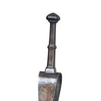 Thornton & Downer Attributed, Arts & Crafts Cotswold School Hand-Wrought Steel Fire Tongs with Scroll Finials - Thumbnail 5