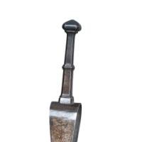 Thornton & Downer Attributed, Arts & Crafts Cotswold School Hand-Wrought Steel Fire Tongs with Scroll Finials - Thumbnail 6
