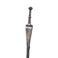 Thornton & Downer Attributed, Arts & Crafts Cotswold School Hand-Wrought Steel Fire Tongs with Scroll Finials - Thumbnail 8