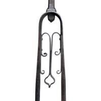Thornton & Downer Attributed, Arts & Crafts Cotswold School Hand-Wrought Steel Fire Tongs with Scroll Finials - Thumbnail 11