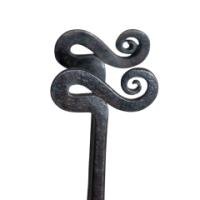 Thornton & Downer Attributed, Arts & Crafts Cotswold School Hand-Wrought Steel Fire Tongs with Scroll Finials - Thumbnail 13