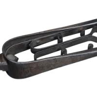 Thornton & Downer Attributed, Arts & Crafts Cotswold School Hand-Wrought Steel Fire Tongs with Scroll Finials - Thumbnail 19