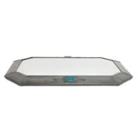 Liberty & Co., A Large Subtly Hammered Pewter Oblong Mirror with Ruskin Jewel - Thumbnail 3