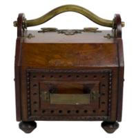 Dr. Christopher Dresser for Benham & Froud, Gothic Revival Walnut Coal Box - Thumbnail 7