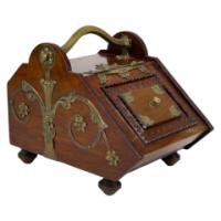 Dr. C. Dresser, Benham & Froud, a Gothic Revival Coal Box with Floral Metal Work - Thumbnail 3