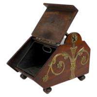 Dr. C. Dresser, Benham & Froud, a Gothic Revival Coal Box with Floral Metal Work - Thumbnail 17