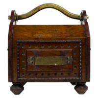 Dr. C. Dresser, Benham & Froud, a Gothic Revival Coal Box with Floral Metal Work - Thumbnail 27